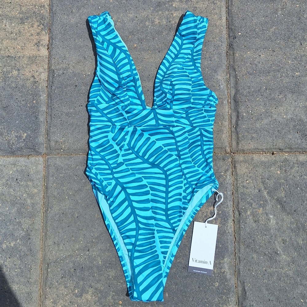 Vitamin A Tropical Blue Patterned Swimsuit